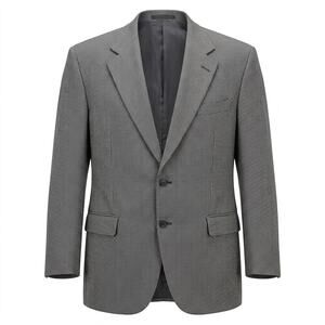 RBM Collection Grey Micro Check Two Button Blazer Men See Measurements
